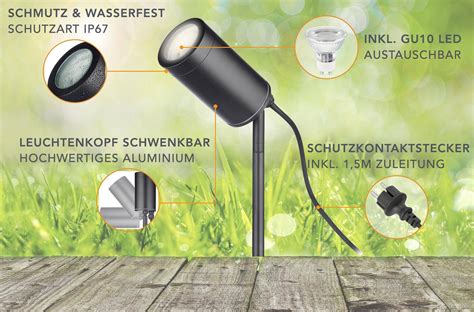 Gartenstrahler mit Erdspieß 230V Smart Home lambado de