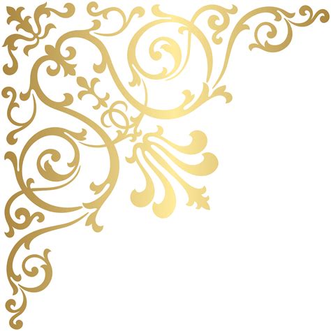 Gold Corner Border Png