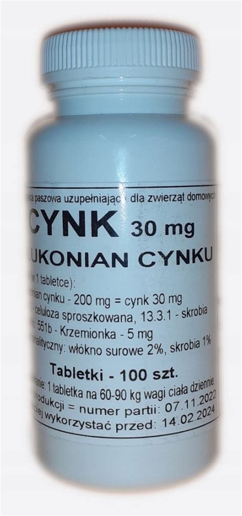 Cynk Organiczny Tabletki Szt Mg Podkowa Allegro Pl