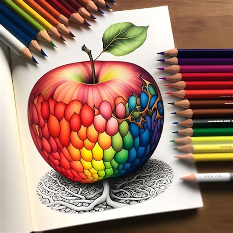 Livro De Colorir Para Crian As Frutas Vetor Premium Gerado Ia