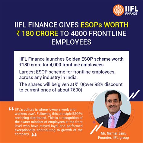 Iifl Finance To Give Esops Worth Rs Crore To Frontline