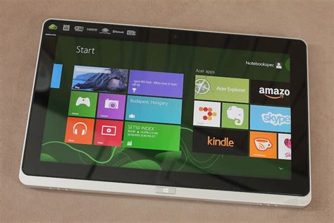 Acer Iconia Tab W Review Tablet Windows Core I Notebookspec