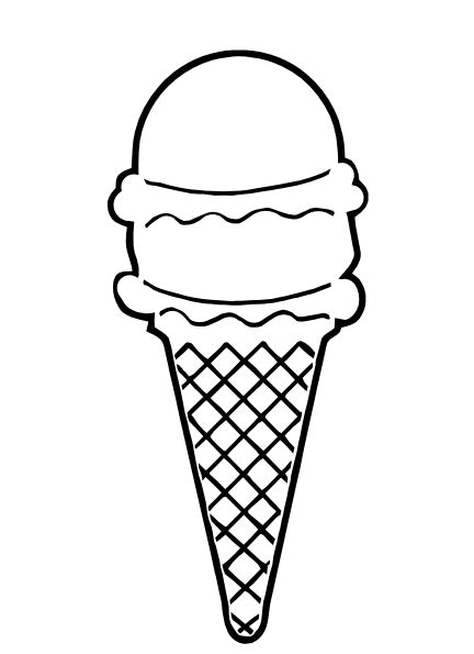 Free Ice Cream Cone Black And White, Download Free Ice Cream Cone Black And White png images ...