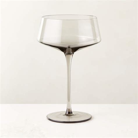 Muse Modern Smoked Coupe Cocktail Glass Reviews Cb2 Canada