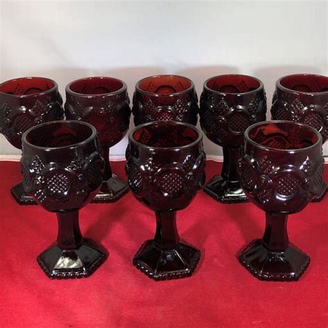 Avon Ruby Red Cape Cod Dishes Priced Individually Etsy