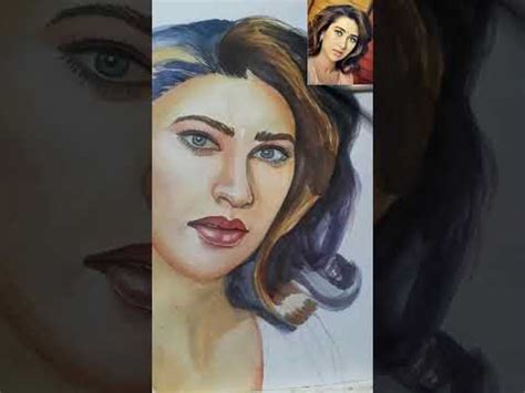 Watercolour Portrait Tutorial Drawing Karishma Kapoor Drawing Shorts