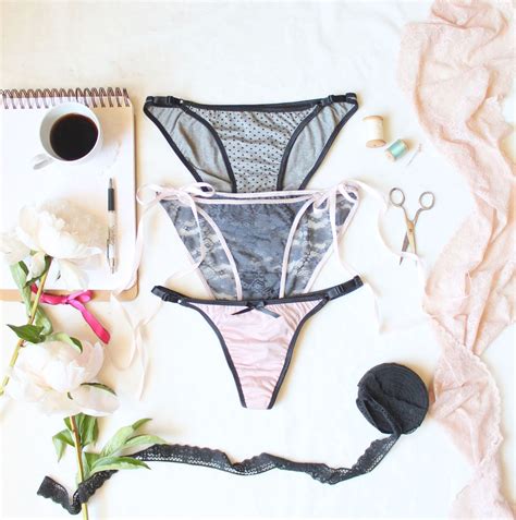 Lingerie Sewing Pattern Ohhh Lulu Nora Adjustable And Side Tie Panties And Thong Underwear