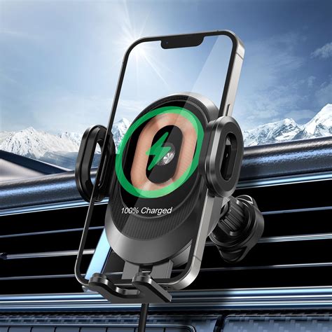 Wireless Car Charger 15w Qi Fast Charging Auto Clamping