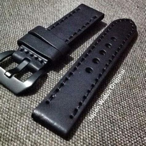 Jual 22 Mm Leather Strap Ammo Kulit Sapi Asli Tali Jam Seiko Diver