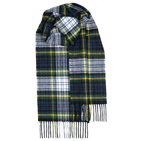 Gordon Dress Modern Tartan Lambswool Scarf Lochcarron Of Scotland