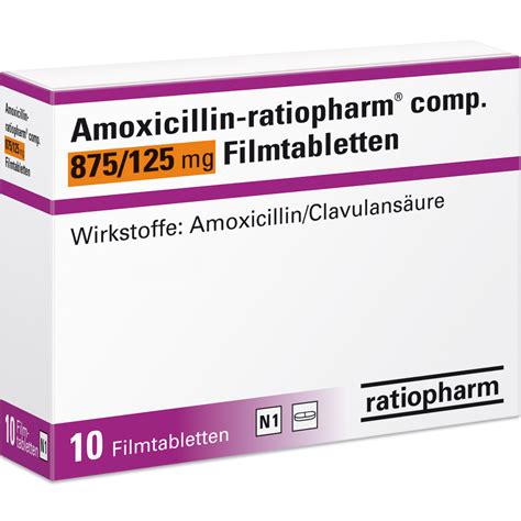 Amoxicillin Ratiopharm Comp Mg Mg Filmtabletten Ratiopharm Gmbh