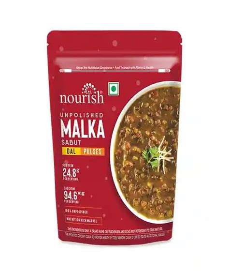 Nourish Unpolished Malka Sabut Dal Gms Whole Black Masoor Dal