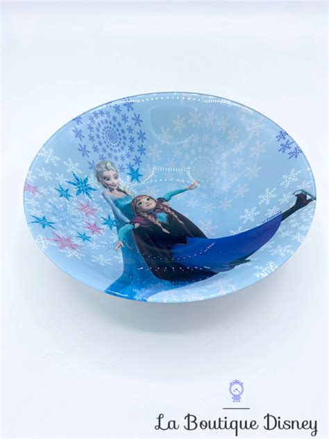 Assiette Creuse Anna Elsa La Reine Des Neiges Disney Verre Bleu