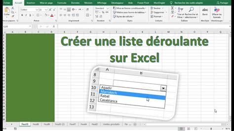 Créer une liste déroulante Excel YouTube