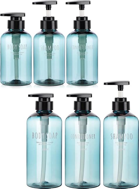 Amazon 6 Pack Shower Bottles Refillable Segbeauty 16 9oz 10 1oz