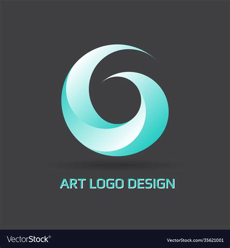 Circle Swirl Logo Design Elements Pattern Vector Image