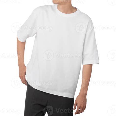 Man In White Oversize T Shirt Mockup Design Template 8519625 Png