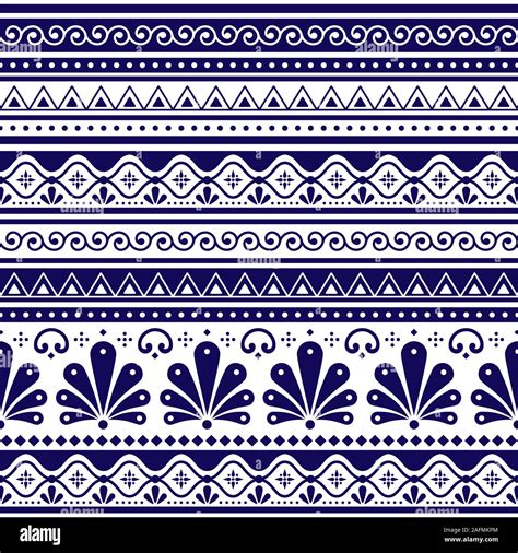 Talavera Poblana Vector Seamless Pattern Inspired By Traditional