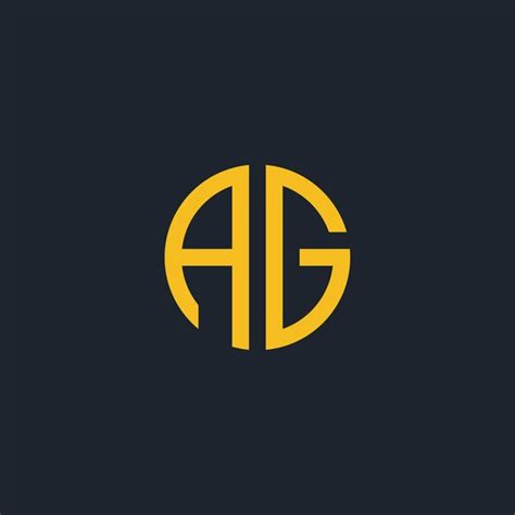 Vector Del Logotipo De Ag Vector Premium