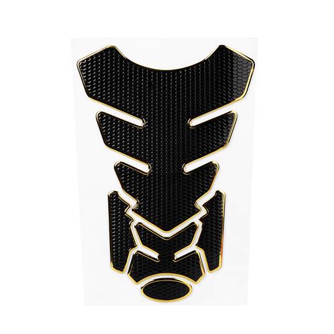 Black Gold D Motorcycle Gas Oil Fuel Tank Sticker Pad Protector