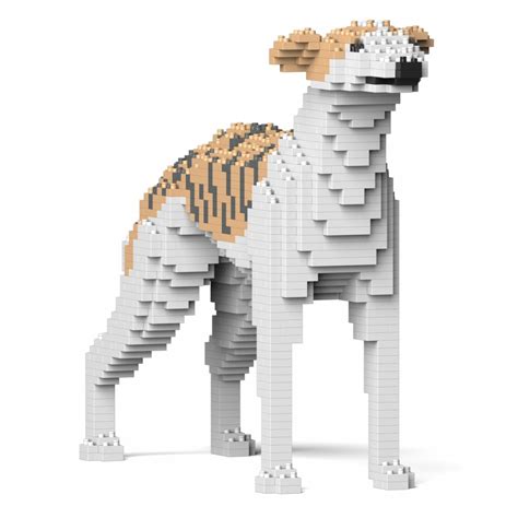 Jekca - Whippet Dog 01S - Lego - Sculpture - Construction - 4D - Brick Animals - Toys - Avvenice