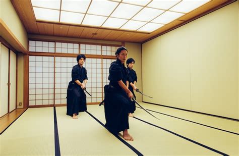 Premium Photo Samurai Training In A Traditional Dojo In Tokyo