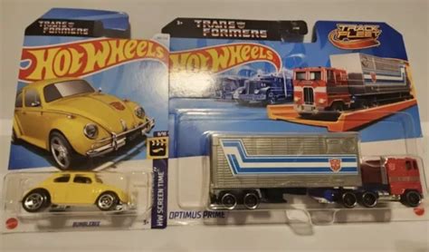 2024 HOT WHEELS Track Fleet Transformers Optimus Prime Et Bumblebee EUR 27 95 PicClick FR
