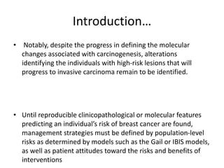 Proliferative breast disorders with atypia | PPT