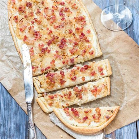 Flammkuchen backen Rezept für den Teig Ideen für Belag ZENIDEEN