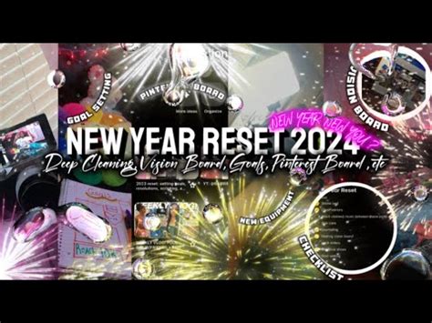 NEW YEAR RESET 2024 NEW YEAR NEW YOU Deep Cleaning Vision Board