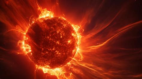 Premium AI Image | Solar prominence solar powerful flare