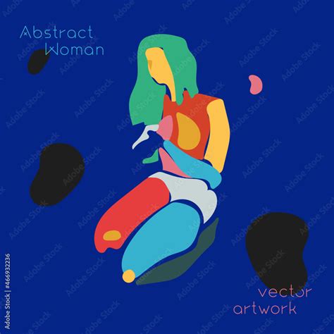 Abstract Woman Drawing Naked Surreal Body Illustration Avant Garde Abstract Female Body