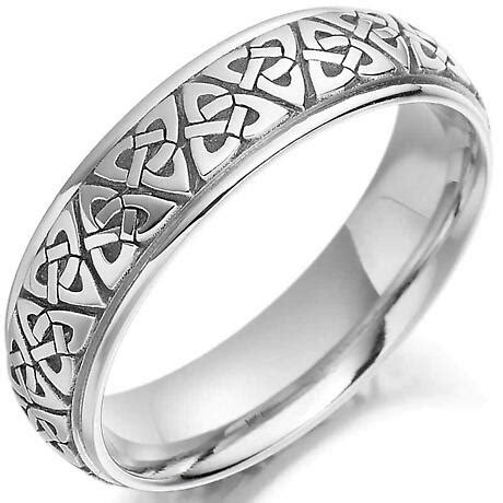 Irish Wedding Ring Mens Gold Trinity Knot Celtic Wedding Band At