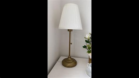 IKEA ARSTID Table lamp, brass, white - YouTube