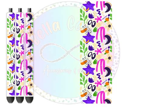 Neon Splash Uv Dtf Pen Wrap Bella Camila Accessories And More