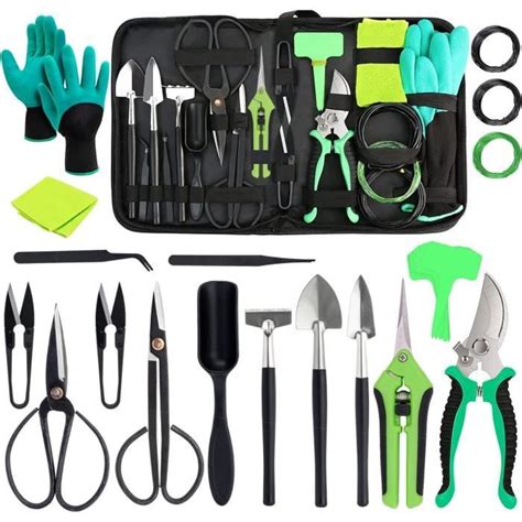 Kit D Outils De Jardinage Pour Bonsaï 25 Pièces En Acier Au Carbone