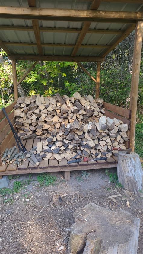 This year's firewood shed and stack : r/firewood