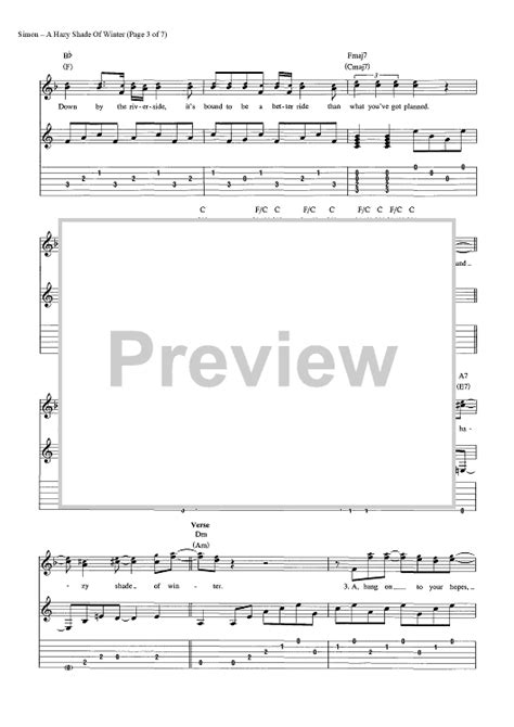 A Hazy Shade Of Winter Sheet Music By Simon And Garfunkel For Guitar Tab