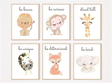 Baby Animals Printable Set of 6, Nursery Instant Download,printable ...