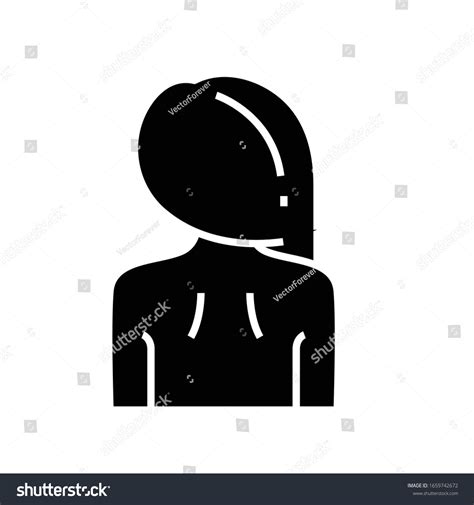 Nude Female Back Black Icon Concept Stock Vector Royalty Free Shutterstock
