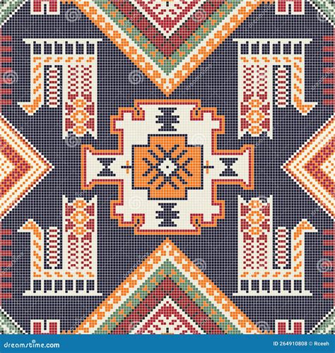 Kilim Pattern Stock Vector Illustration Of Colorful