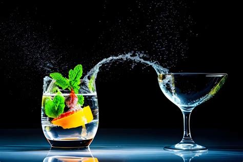 Premium Photo | A close up of a fruit in a glass of water culinary art ...