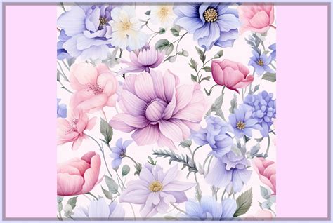 Pastel Watercolor Flowers Pattern Graphic by Forhadx5 · Creative Fabrica