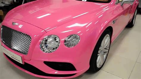 Gloss Hot Pink Bentley Continental Gt Convertible By Wrap Workz Hong