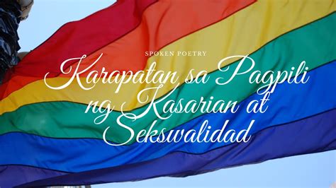 Karapatan Sa Pagpili Ng Kasarian At Sekswalidad Youtube