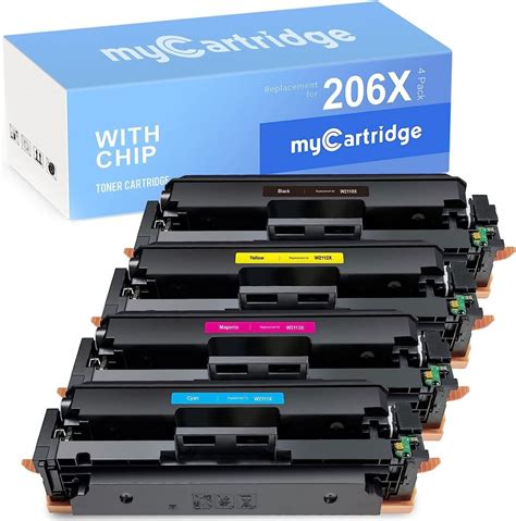 High Yield 206x Toner 4 Pack For Hp 206a Chip Compatible