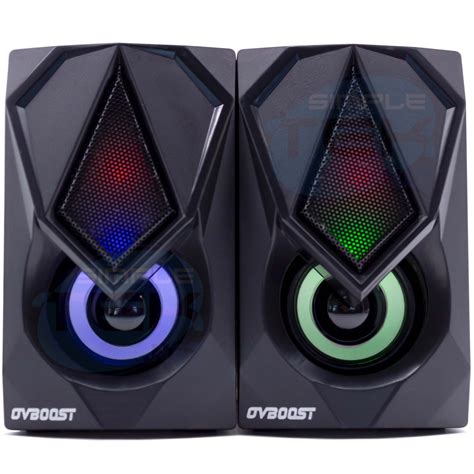 X Casse Rgb W Pc Impianto Audio Film Musica Gaming Altoparlanti Speaker