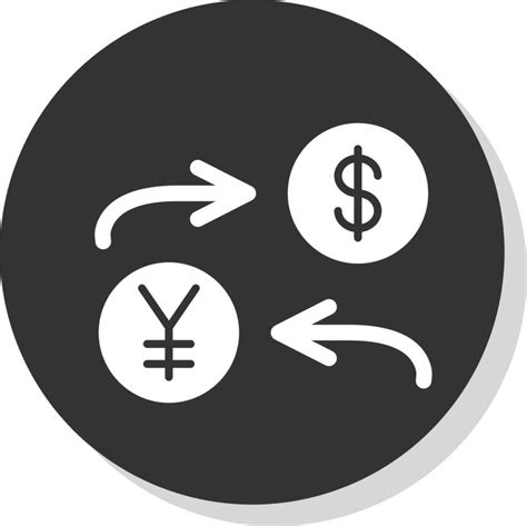 Currency Exchange Glyph Shadow Circle Icon Design 43911269 Vector Art