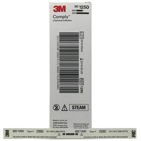 3m Comply Steam Chemical Indicator Strip 3m1250