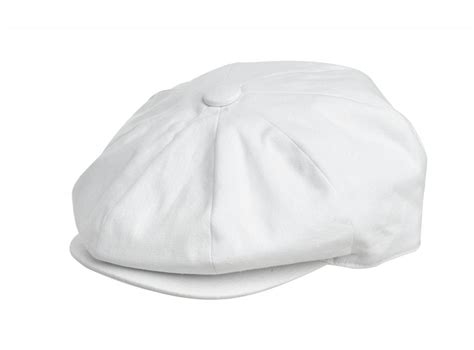 Peaky Blinders - Cotton 8 Piece Newsboy Cap White